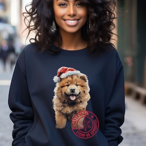 Chow Dog Santa Hat Christmas Shirt Chow Chow Lover Santa Approved Shirt Chow Mom Dog Parent Holiday Gift Chow Gifts Dog Mom Dog Dad Gifts
