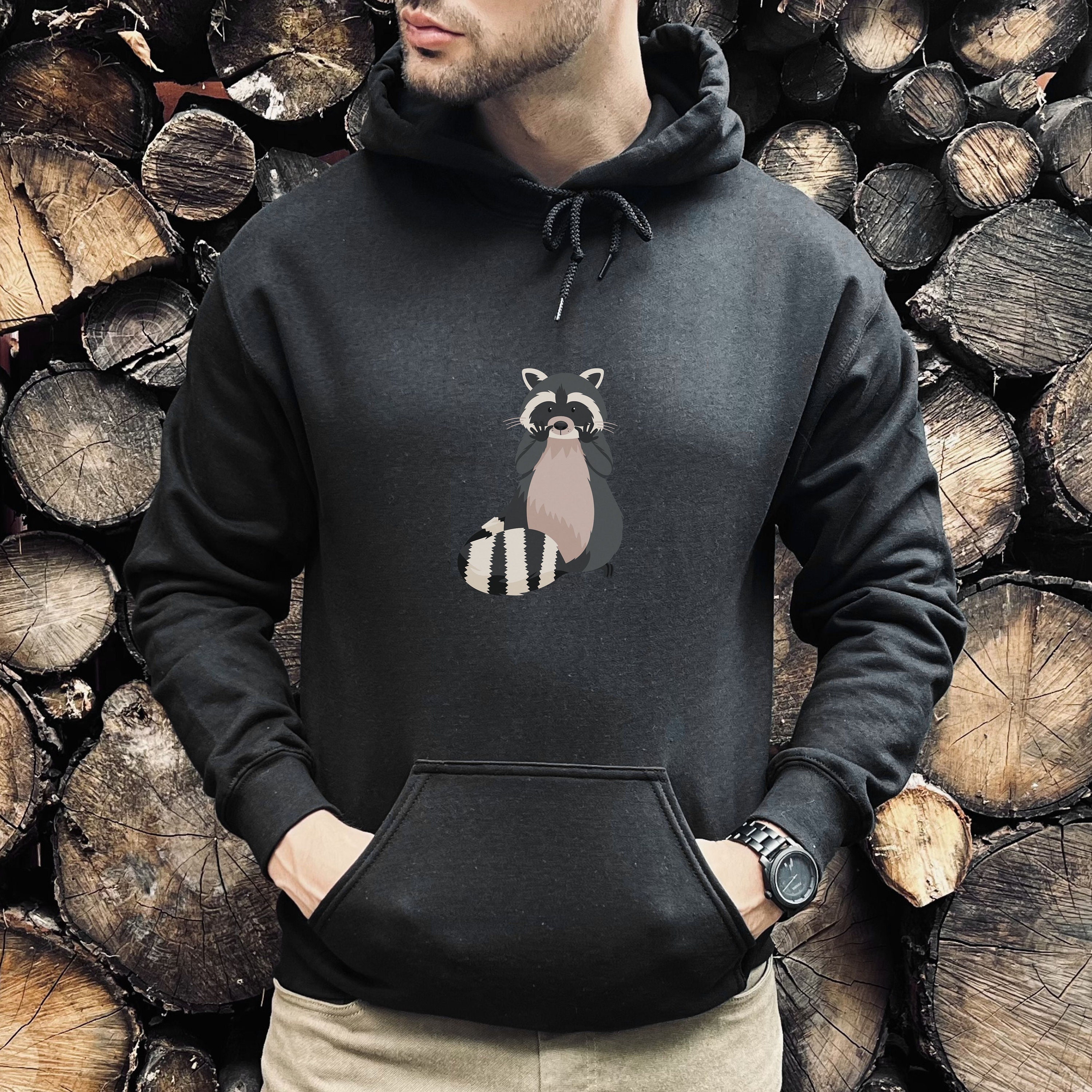 Raccoons Hoodie Raccoon Print Funny Raccoon Lover Gift Cute Etsy