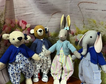 Luna Lapin Dungaree and Cardigan