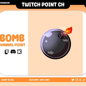 Bomb Channel Points for Twitch | Twitch Channel Point Icon | Twitch Emotes | Stream Emotes | Channel Point Redeem