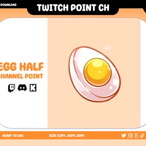 Half Egg Points Channel for Twitch | Twitch Channel Point Icon | Twitch Emotes | Stream Emotes | Channel Point Redeem