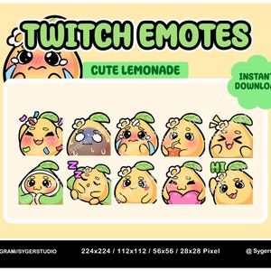 Leuke limonade Emote Twitch, Discord, Kick Emotes Instant Download | Streamingmiddelen