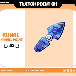 Valorant Kunai Channel Points for Twitch | Twitch Channel Point Icon | Twitch Emotes | Stream Emotes | Channel Point Redeem