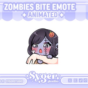 Zombie Girl Animate Emote Twitch, Discord, Kick Emotes Instant Download | Streaming Assets