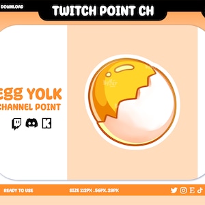 Half Egg V2 Points Channel for Twitch | Twitch Channel Point Icon | Twitch Emotes | Stream Emotes | Channel Point Redeem