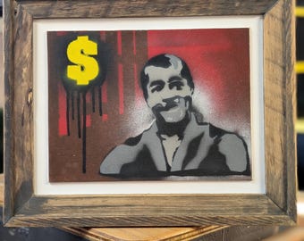 Original Street Art Canvas - Custom Frame - Signed By Artist- 1 of a Kind See Description