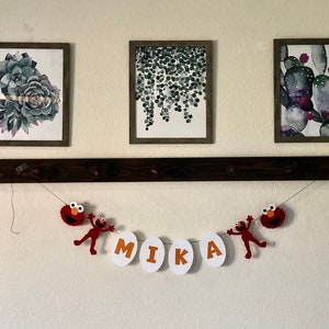 Customizable ELMO Inspired Birthday Banner