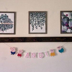 Customizable PEPPA PIG Inspired Birthday Banner