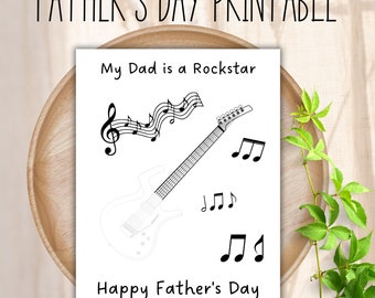 Father's Day Printable - Rockstar - Personalized Gift from Children!