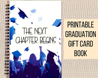 Graduation Gift Card Holder Book Printable, Class of 2026 Gift Card Holder, High School or College Grad Gift, Gift Card Book Download