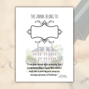 Jane Austen Pride and Prejudice Journal Cover