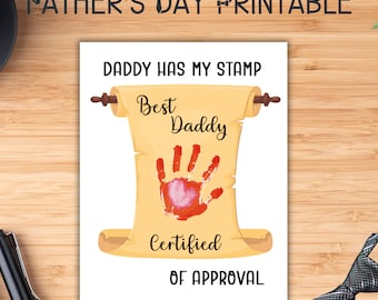Imprimible del Día del Padre - Certificado Best Daddy