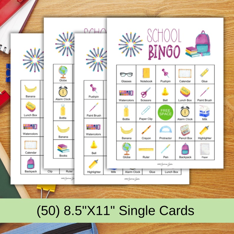 Bingo School-themed - Classroom; Homeschool - Etsy