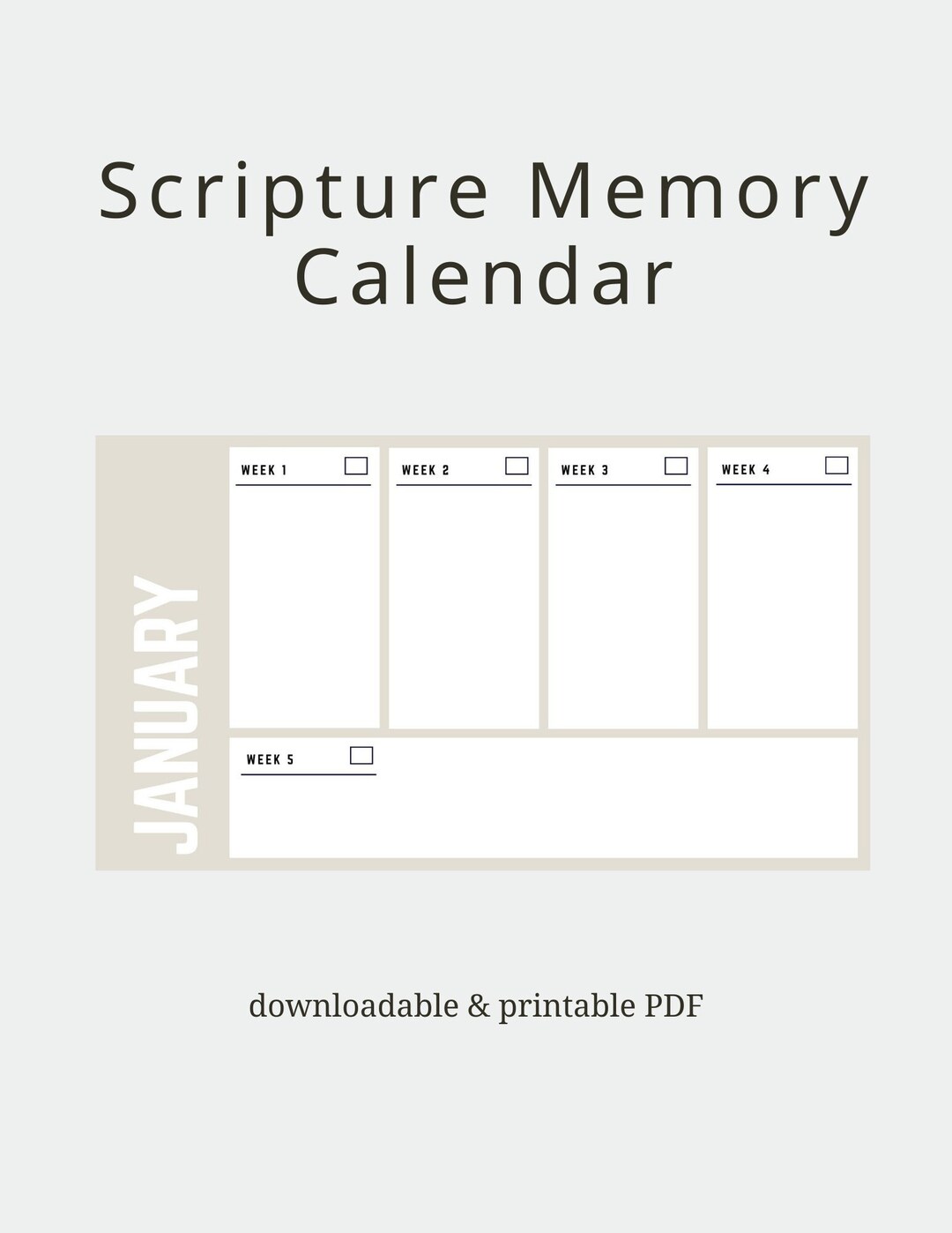 Scripture Memory Plan Scripture Memory Yearly Planner - Etsy