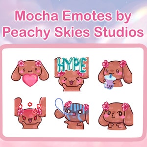 Cute Mocha Bunny Twitch/Discord Emote Pack Part 1