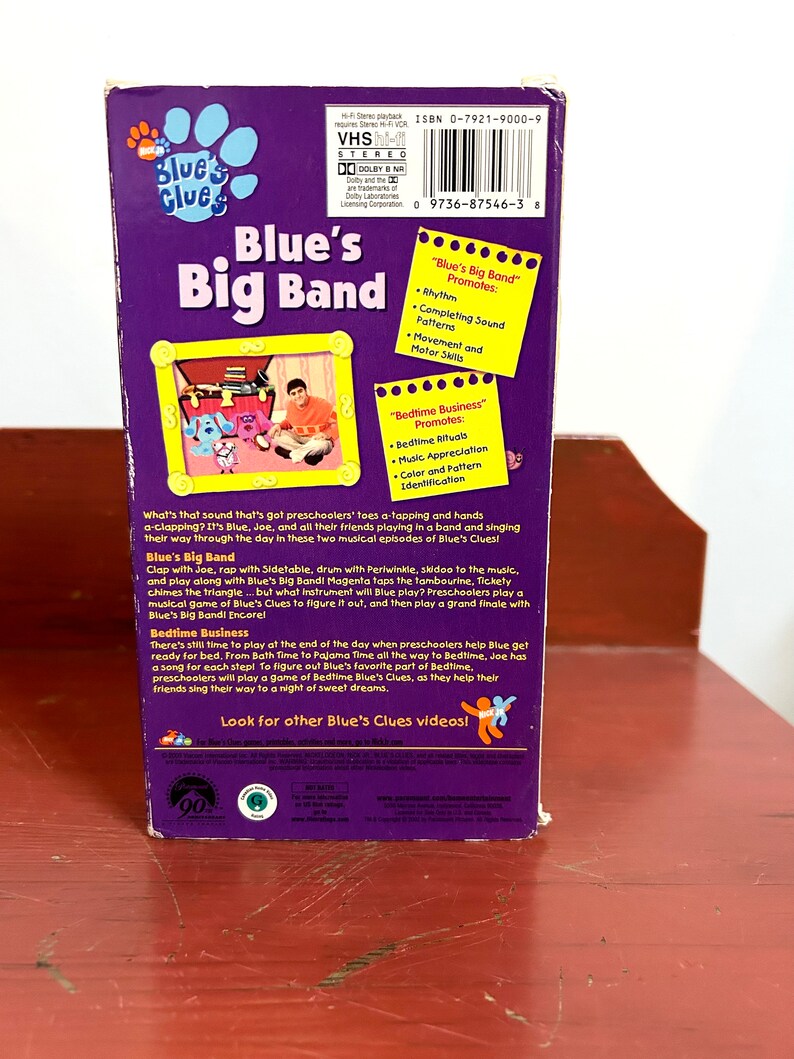 Patterns Vhs Blue's Clues: Blue's Big Band VHS - Nostalgic Nick Jr. - Etsy