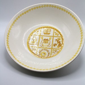 Royal China USA Regal RYL77 Vintage | Vendome Yellow Tulip House | Serving Bowl | Vintage Serving bowl | Ceramic Bowl | 10 inch Serving Bowl