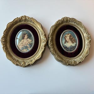 Cameo Collections Vintage Wall Art, Gilded Wood Frames