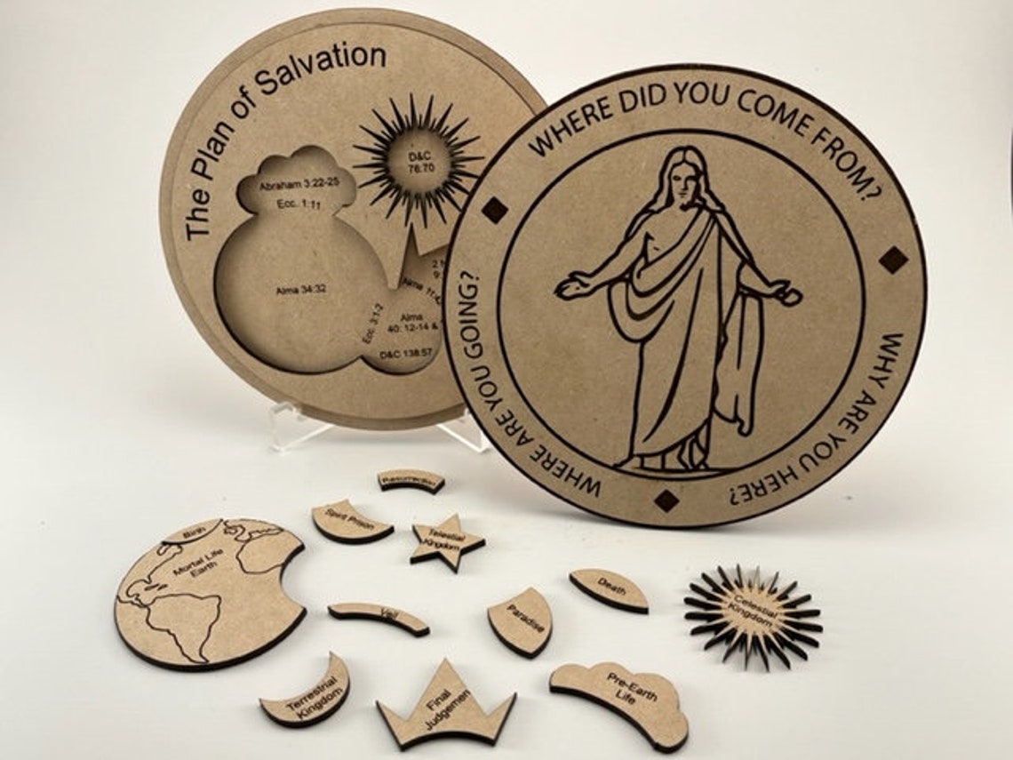 Plan of Salvation Wood Puzzle Missionary Teaching Aid - Etsy
