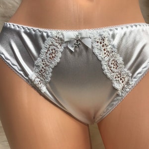 White Satin Nylon Panties -  Canada