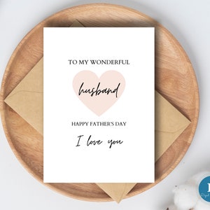 Happy Father&#39;s Day I Love You Card|Instant Download Printable Fathers Day Card for Husband