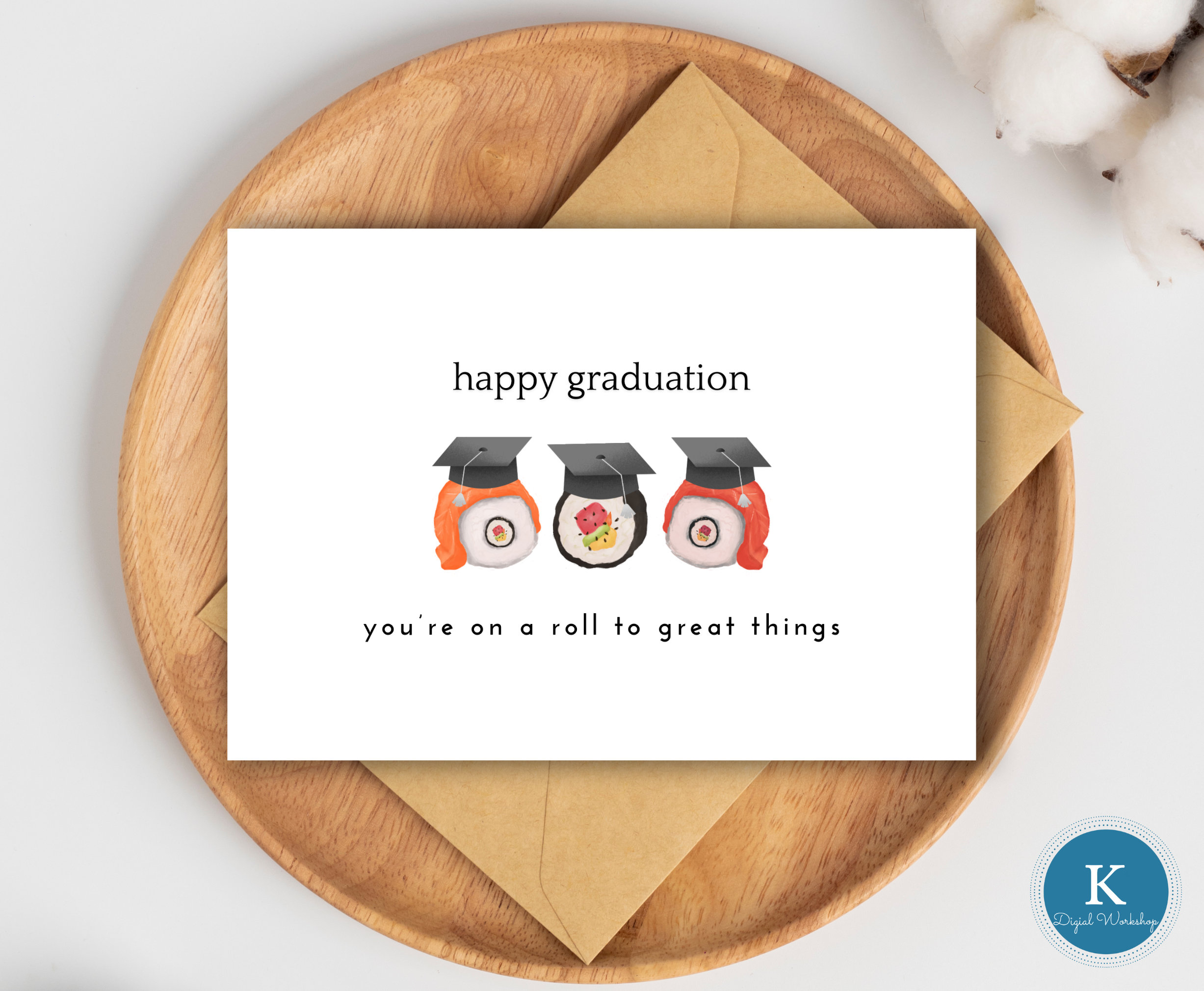 Sushi Graduation Card | Humorous Grad Gift (printable Instant