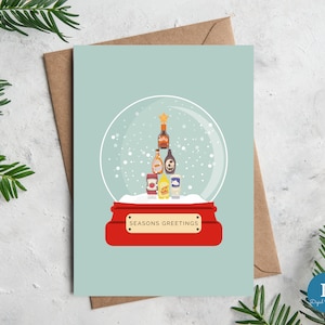 Seasons Greetings Food Pun Card|Instant Download Printable Holiday Card|Digital Download Snow Globe Christmas Puns Card|Food Christmas Card