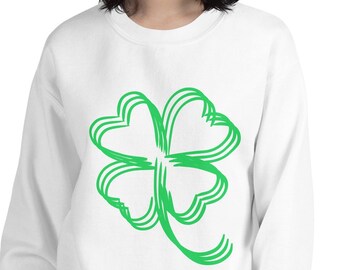 Saint Patrick's Day sweatshirt, St. Paddy's Day crewneck, St. Patrick's Day shamrock sweatshirt, Iers shirt, Ierland sweatshirt, klaver
