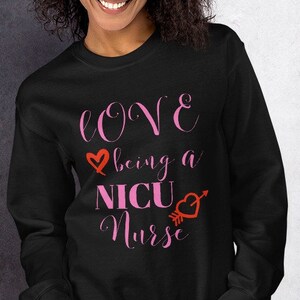 Valentines Day gift for NICU nurses, NICU sweatshirt, Valentines crewneck, neonatal care Valentine, NICU shirt