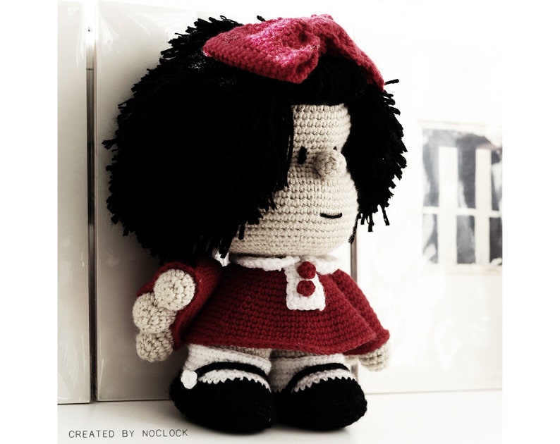 MAFALDA Amigurumi Pattern, Patrón Amigurumi imagen 3