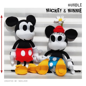 MICKEY and MINNIE MOUSE Spanish Pattern, English Pattern