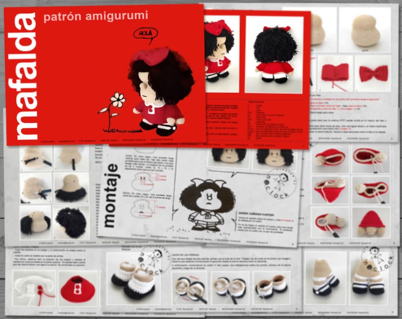 MAFALDA Amigurumi Pattern, Patrón Amigurumi imagen 6