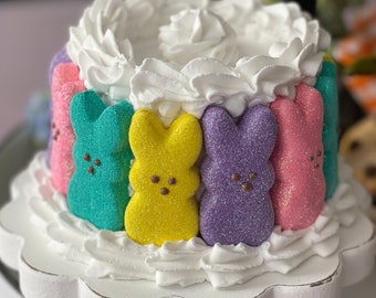 Faux gâteau sosie de Bunny Peeps pour Pâques