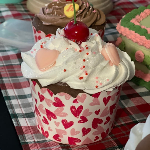 Conversation Heart Cake in a Cup