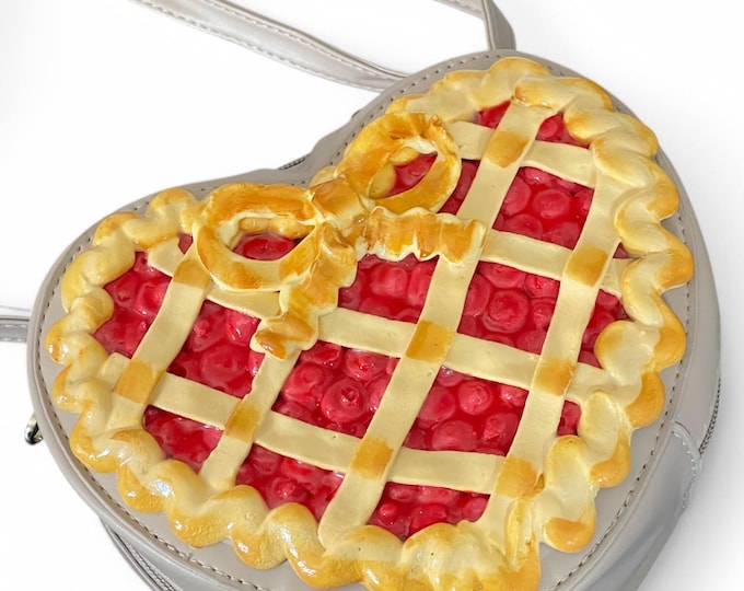 Large Faux Cherry Pie Purse – Handmade Food-Inspired Handbag