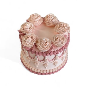 Pastel de rosas victorianas/Pastel falso/Pastel falso/Pastel falso Bridgerton