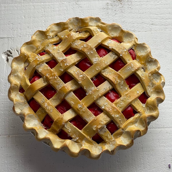 Faux Cherry Pie in Two Sizes