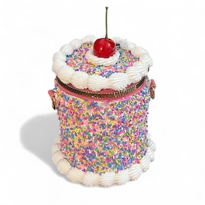 Sprinkle Cake Purse – Whipped Cream & Cherry on Top!