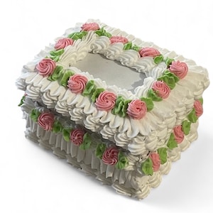 Shabby Chic Rose Hidden Treasures Box Cake/Rectangle