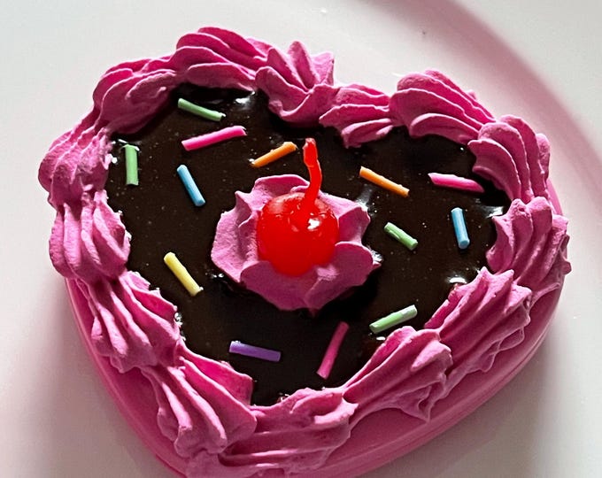 Süßer Doppel-Spiegel – Pink mit Schoko & Regenbogen-Sprenkeln