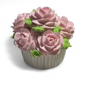 Six Rose Faux Cupcake in 9 Colors
