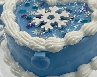 Opalescent Snowflake Mini Faux Cake