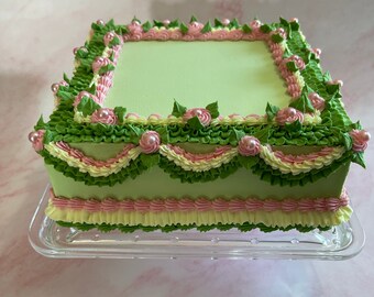 In the Garden Vintage Fake Cake/ Large