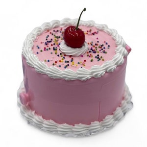 Party Top Jewelry Box Faux Cake in Pink or Blue