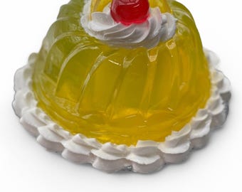 Faux Lemonade Jello USB Lamp – Handmade Retro Dessert Light – Kawaii Fake Food Decor