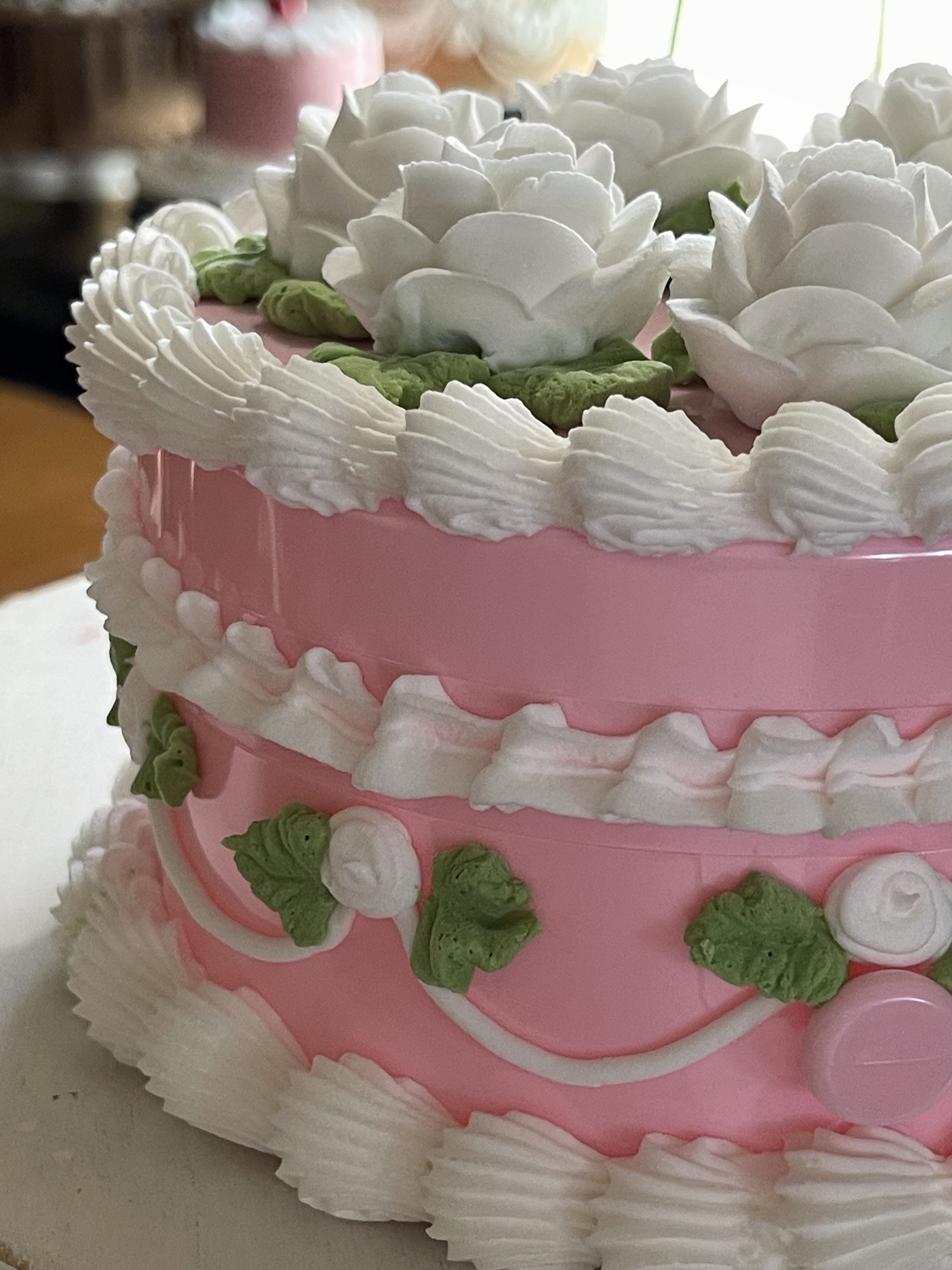 Round White Rose Pink Jewelry Box Cake - Etsy