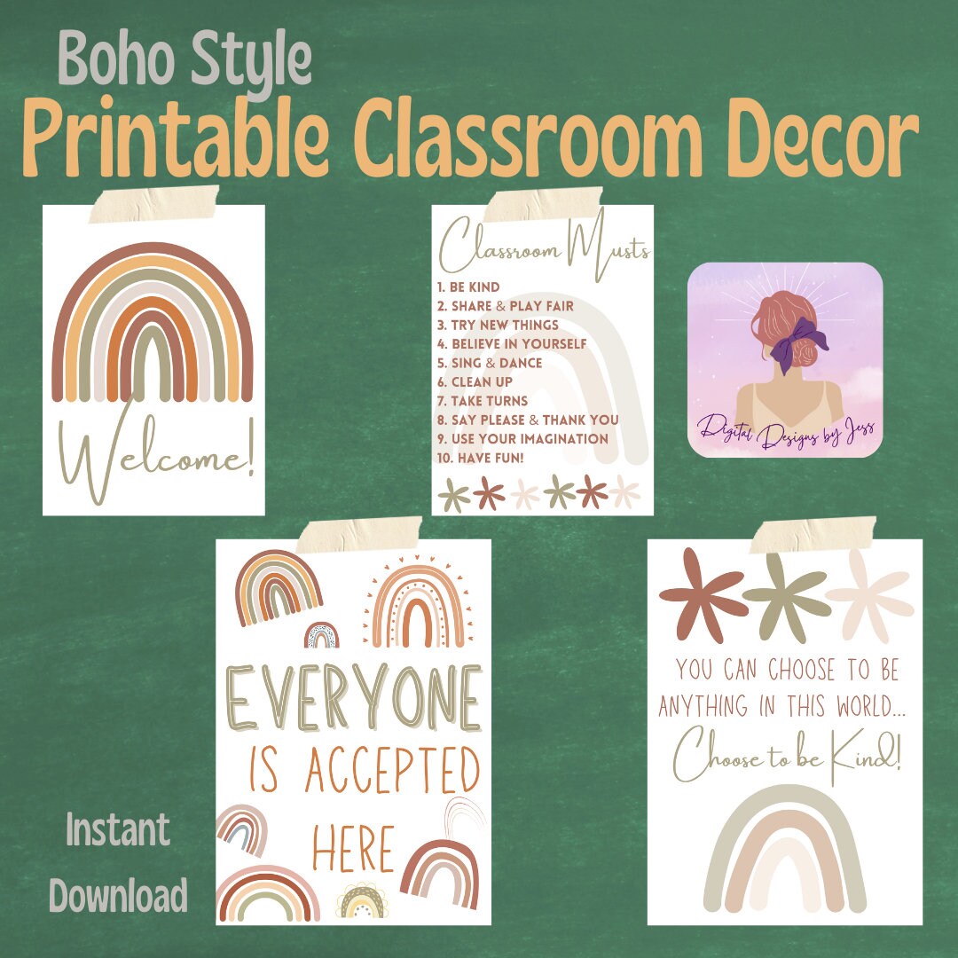 Printable Classroom Decor / Instant Download / Teacher Decor Bundle