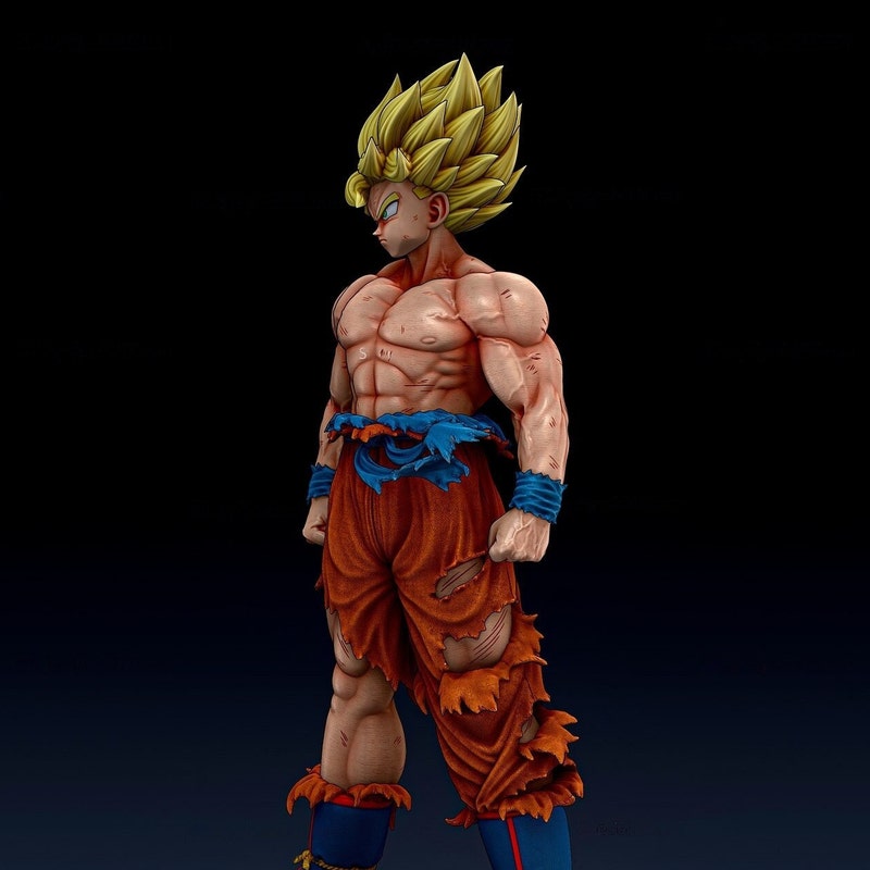 Goku Super Saiyan Statue - Etsy