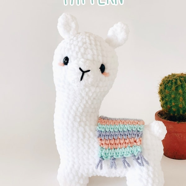 Layla the Llama Crochet PDF PATTERN - Llama crochet pattern, crochet animal, crochet plushies, crochet amigurumi, Alpaca crochet, llama gift