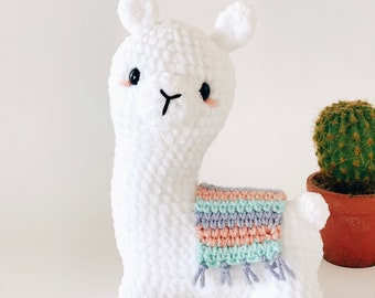 Crochet Llama Plush, Crochet Animals, Llama Plush, Crochet Alpaca, Alpaca Plush, Crochet Plushie, Llama, Llama Gifts, Stuffed Animals